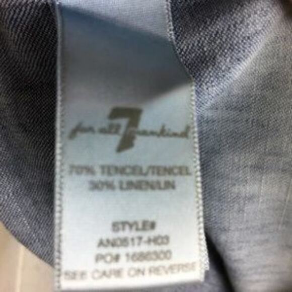 7 for all Mankind Bleached Chambray Shirt Small - Picture 7 of 7